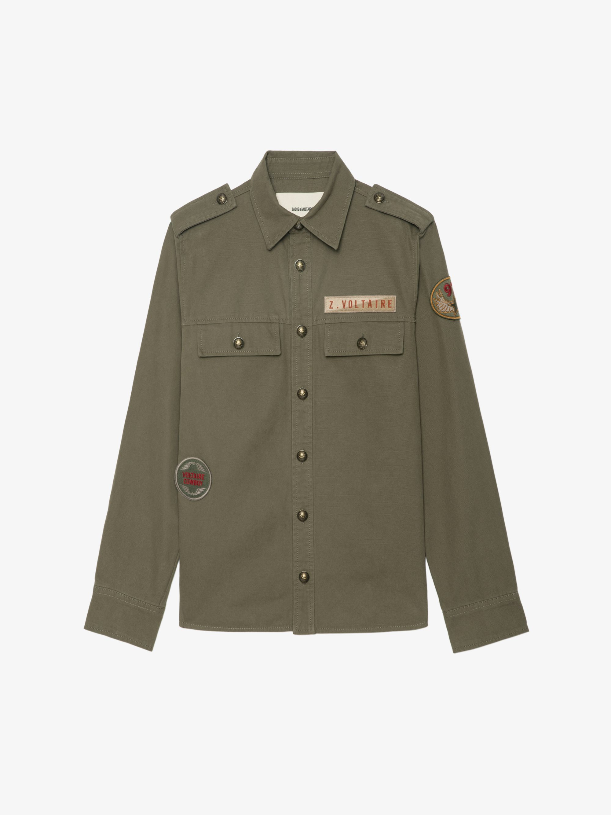 Overshirt Taskam - Military-inspired cotton canvas overshirt.